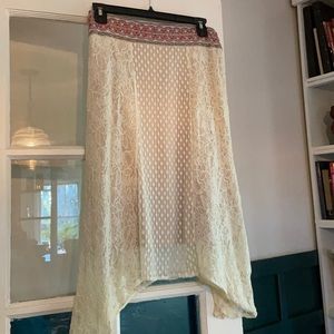 Lace Midi Skirt Size Medium